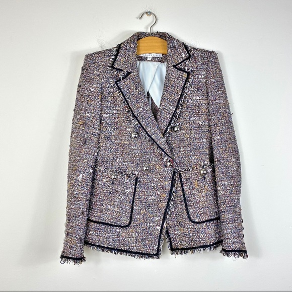 Verónica Beard Frayed cotton-blend tweed blazer - Picture 2 of 10